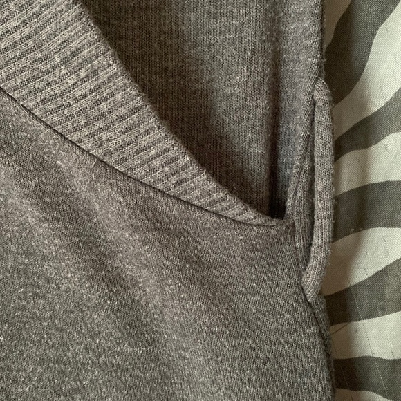 Grey Low Cut Mini Sweater Dress - Picture 2 of 3